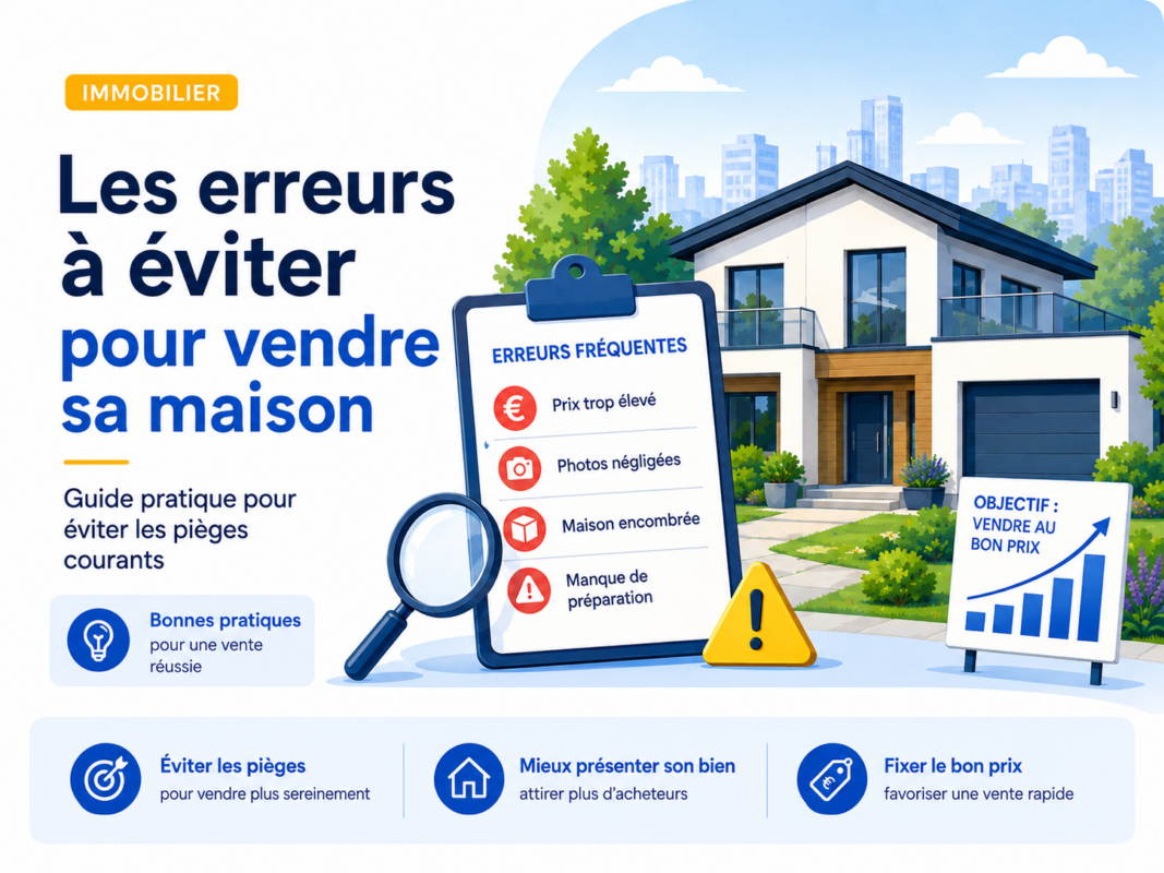 erreurs à éviter pour vendre sa maison