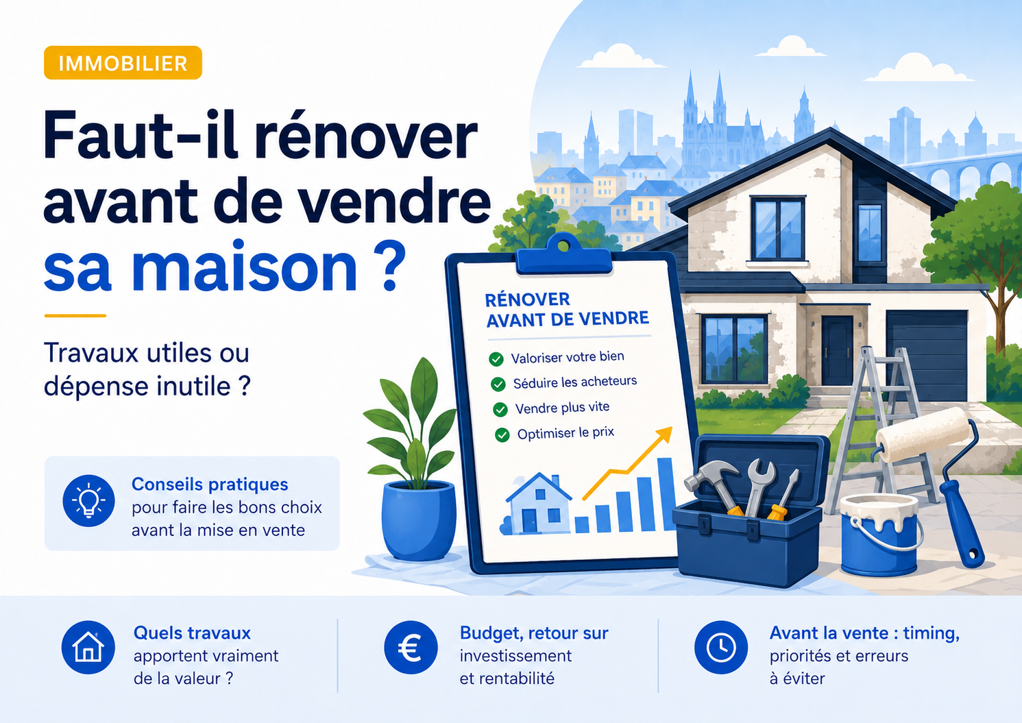 rénover avant de vendre sa maison, augmenter valeur maison